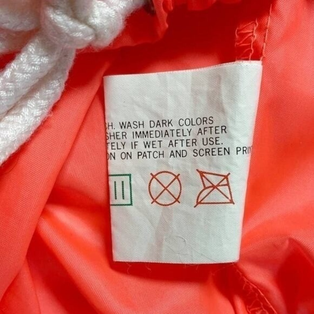 Vintage OP Hot Pink/Orange Windbreaker 3/4 Zip‎ Jacket - Junior's M - Picture 12 of 15